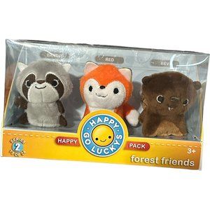 Happy Go Luckys Plush Toddler Toys Forest Friends